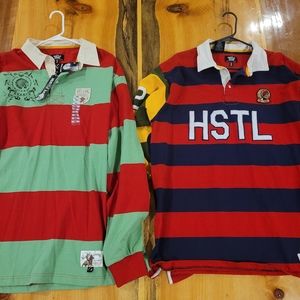 Pair of HUSTLE GANG Rugby Shirts One NWT Men's Size 3XL